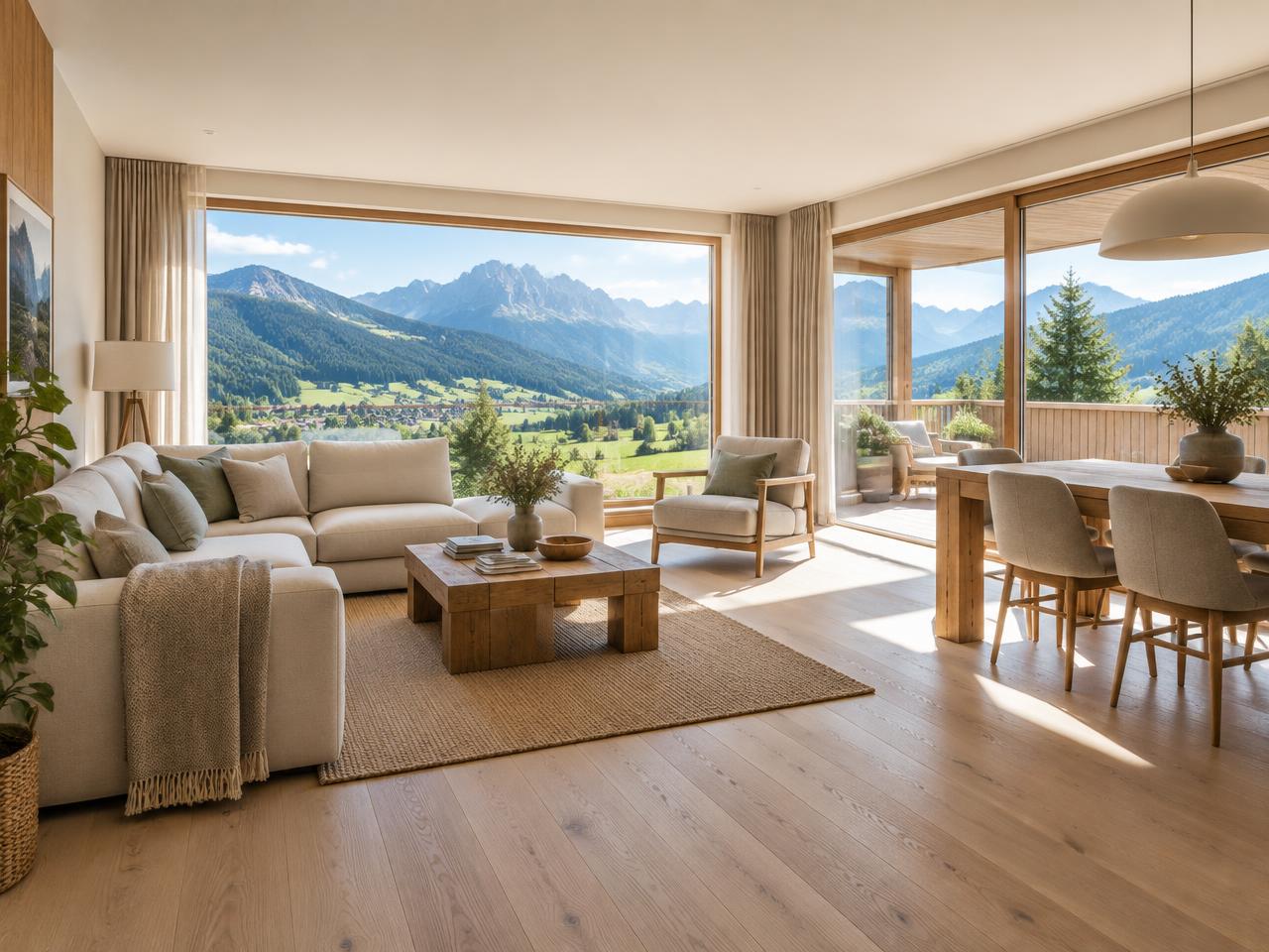 Appartamento luminoso con vista sulle montagne (foto DEMO)
